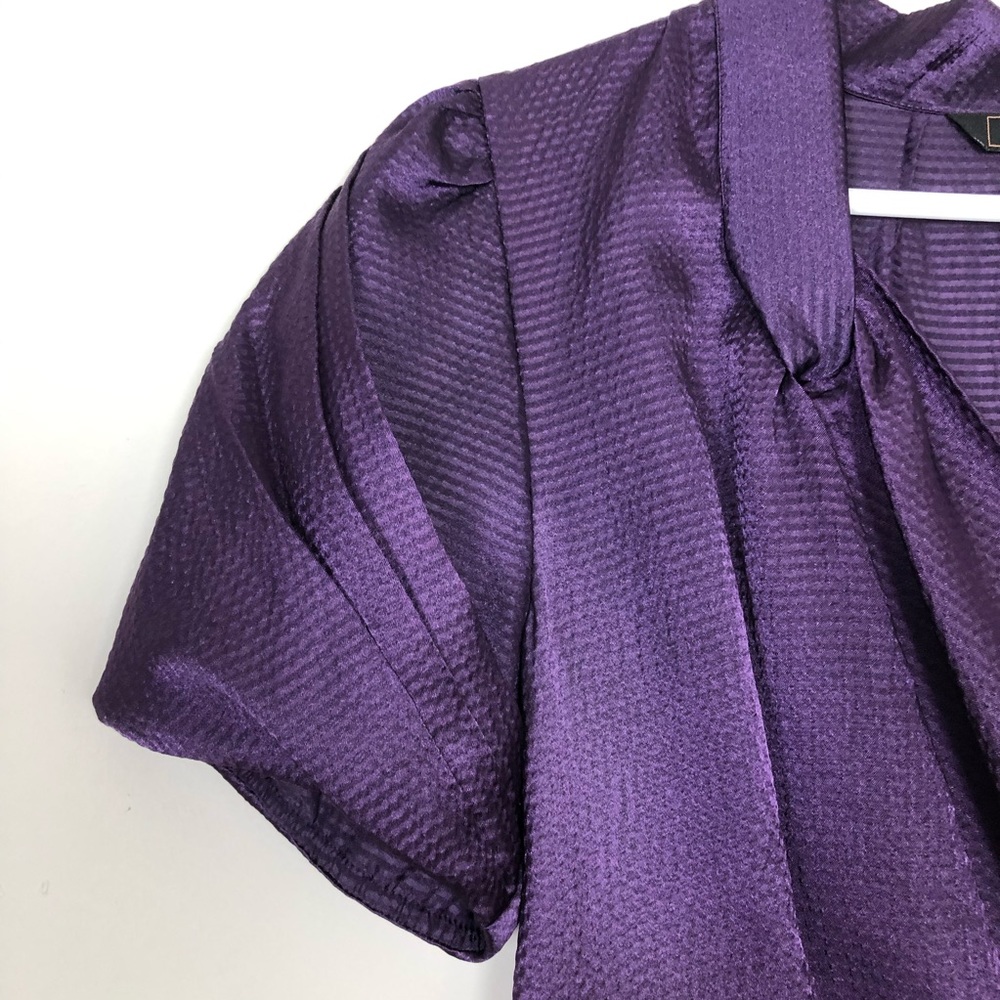 BCBGMAXAZRIA Dark Orchid Short Sleeve Dress - Picture 3 of 5